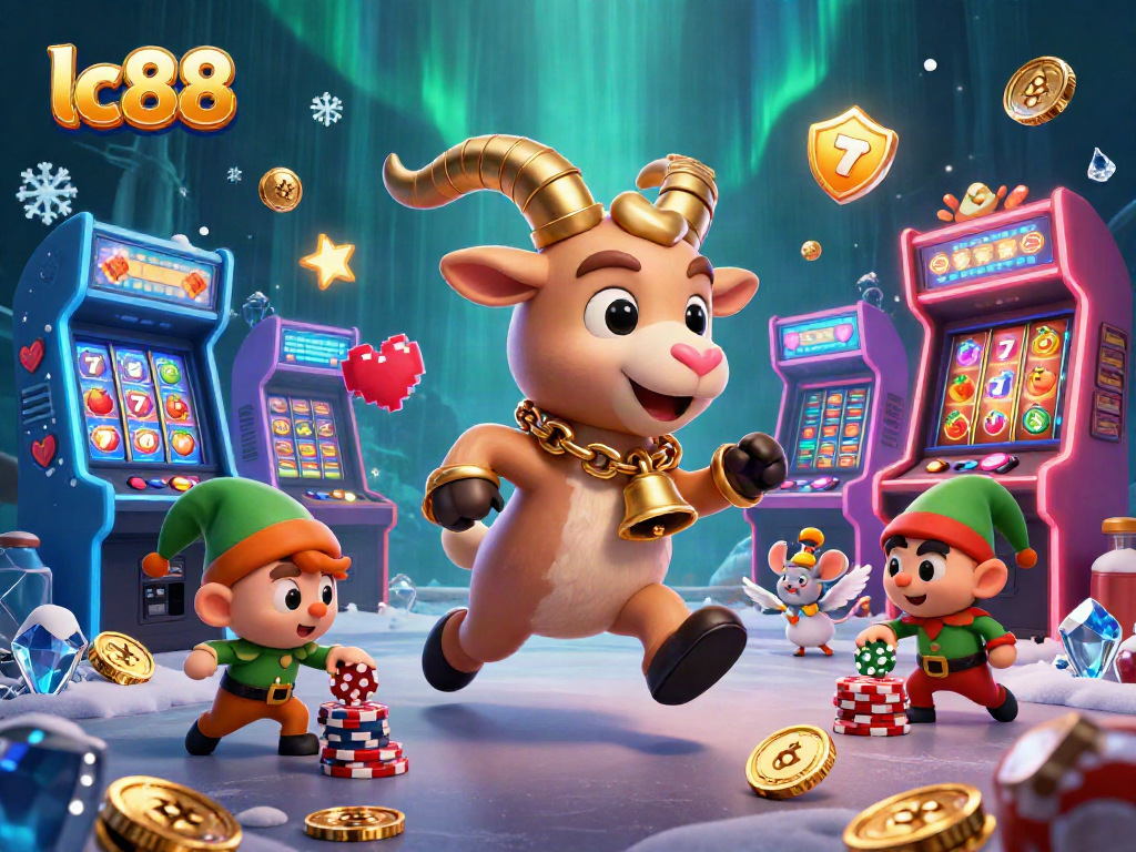 Join the festive chaos at lc88's spooky casino with mischievous gremlins and a heroic angel mouse.