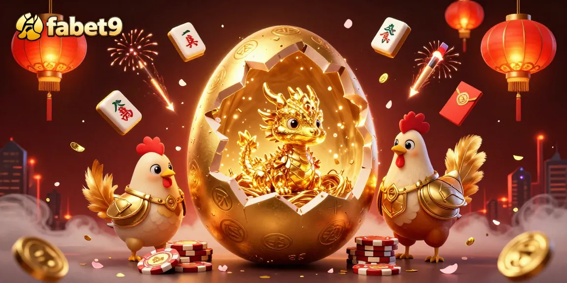 Play with fabet9 for exciting casino adventures featuring gold dragon and poker chips.