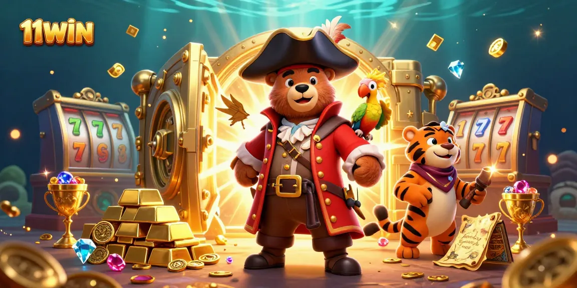 Experience treasures and slots with 11WIN's vibrant pirate-themed casino adventure.