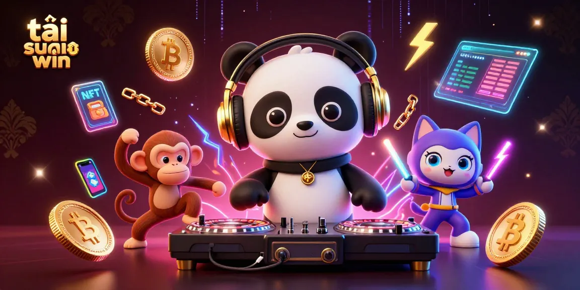 Spin and enjoy excitement at tải sun win with vibrant characters and neon elements!